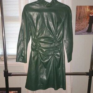 faux‎ leather dress